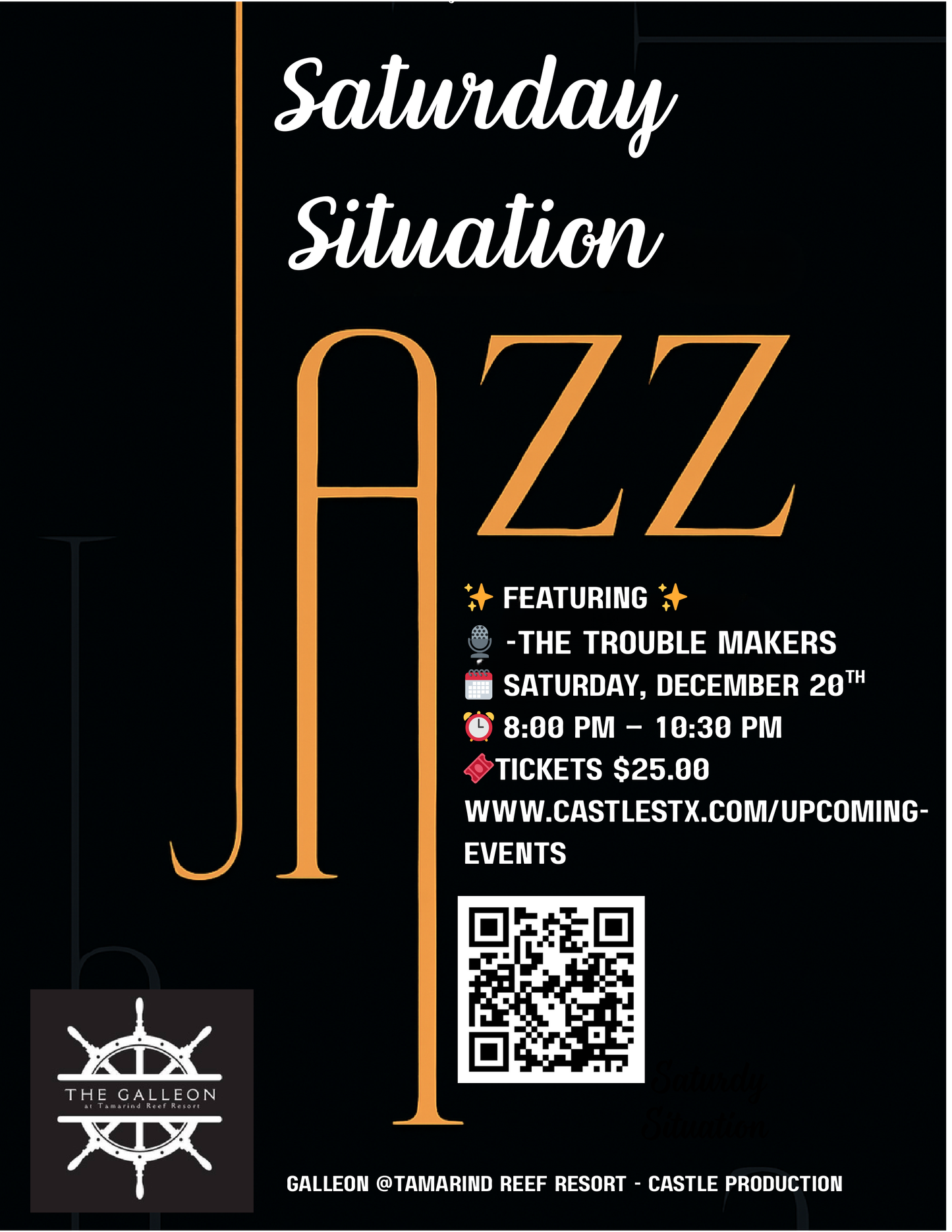 12/20/2025 - Saturday Situation Jazz featuring: The Trouble Makers