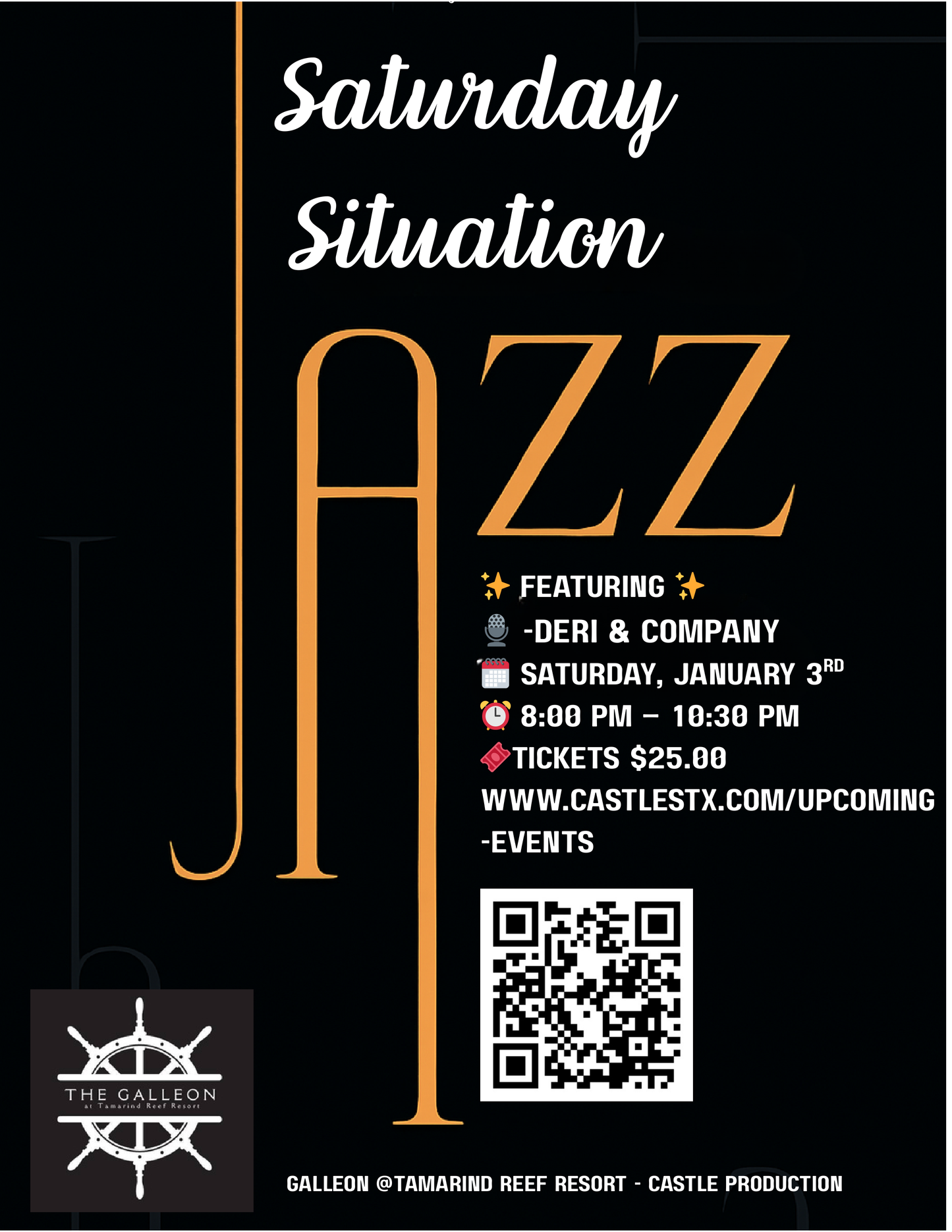 1/03/2026: Saturday Situation Jazz featuring - Deri & Company