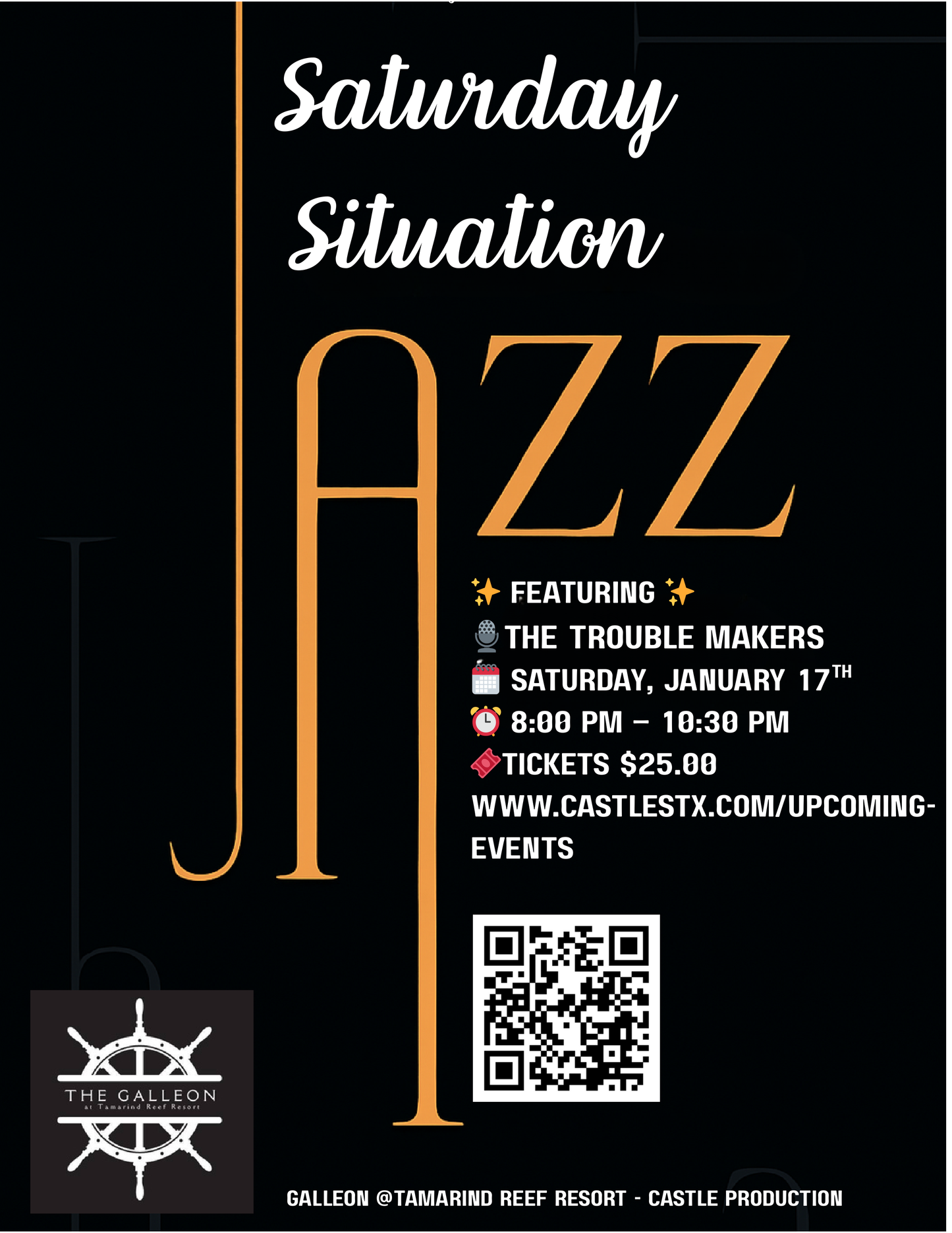 1/17/2026 - Saturday Situation Jazz featuring: The Trouble Makers